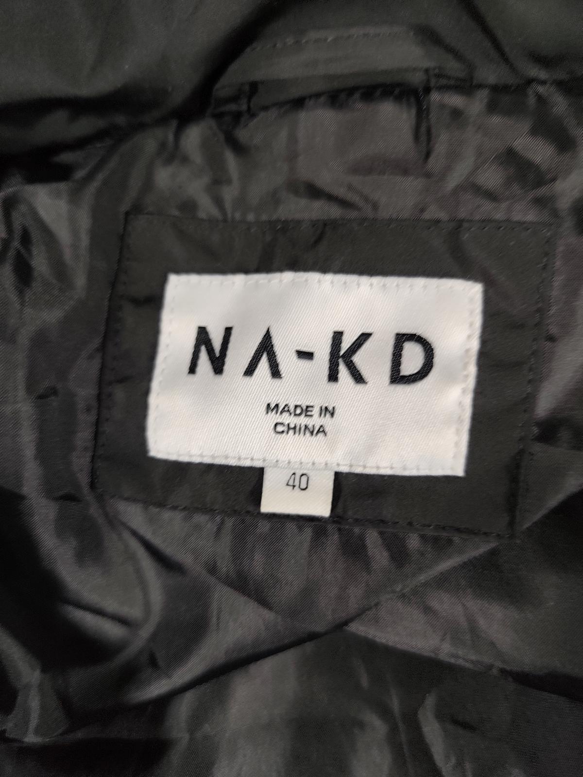 NA-KD Women’s Black Puffer Jacket – Size EU 40