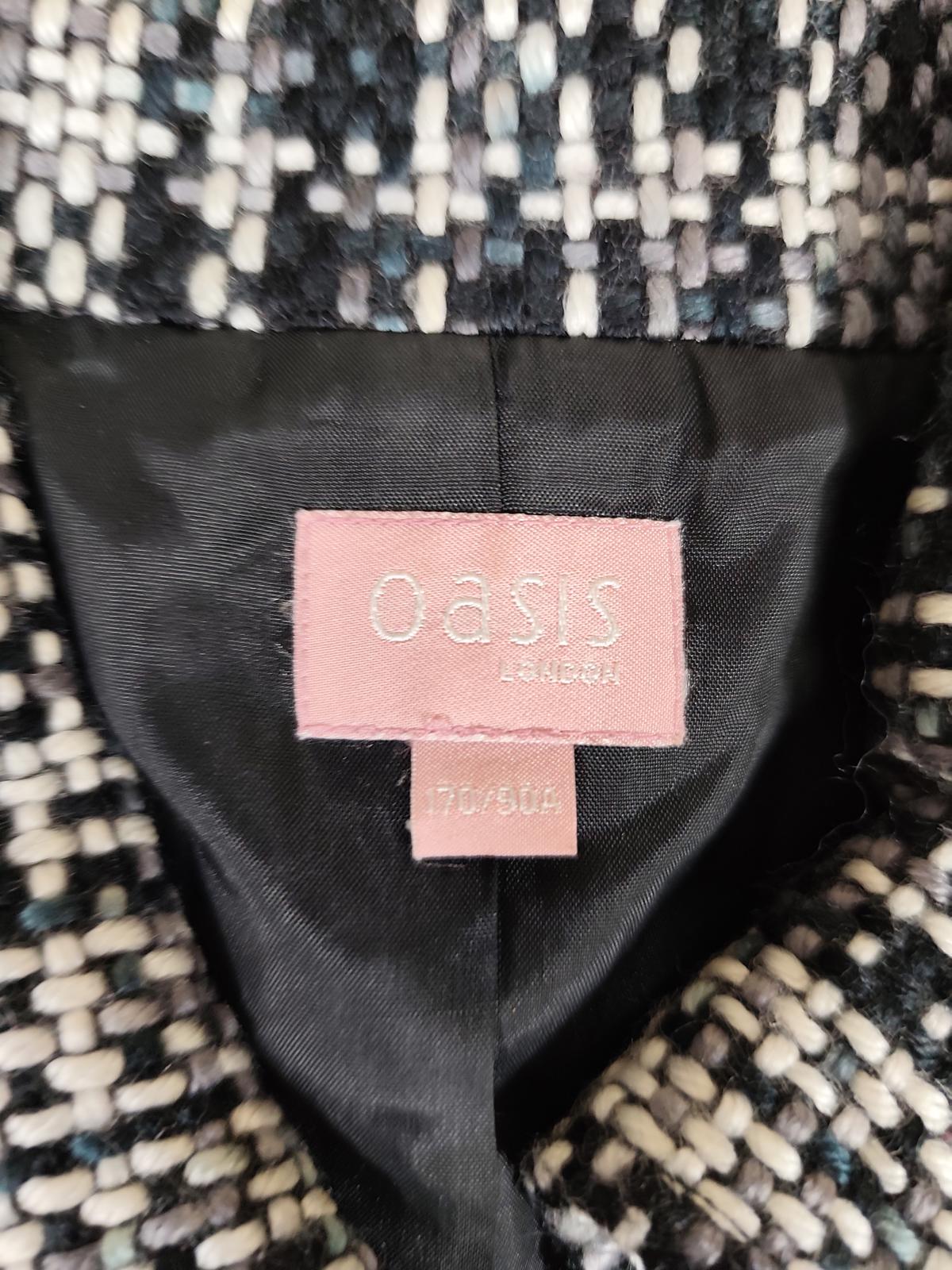 Oasis London Tweed Belted Jacket Size S