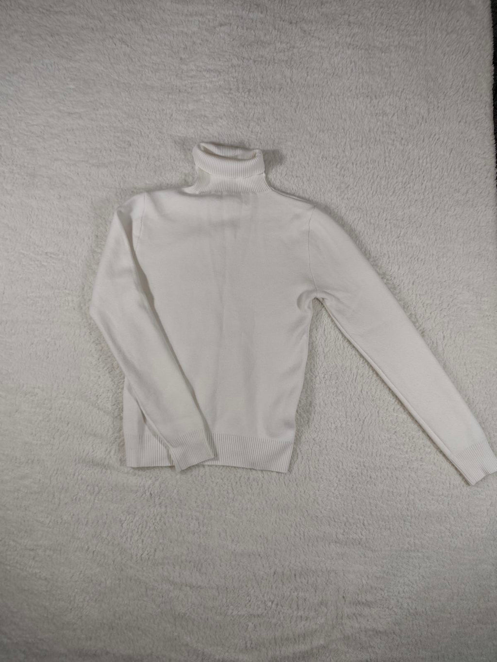 SHEIN White Turtleneck Knit Jumper Size L