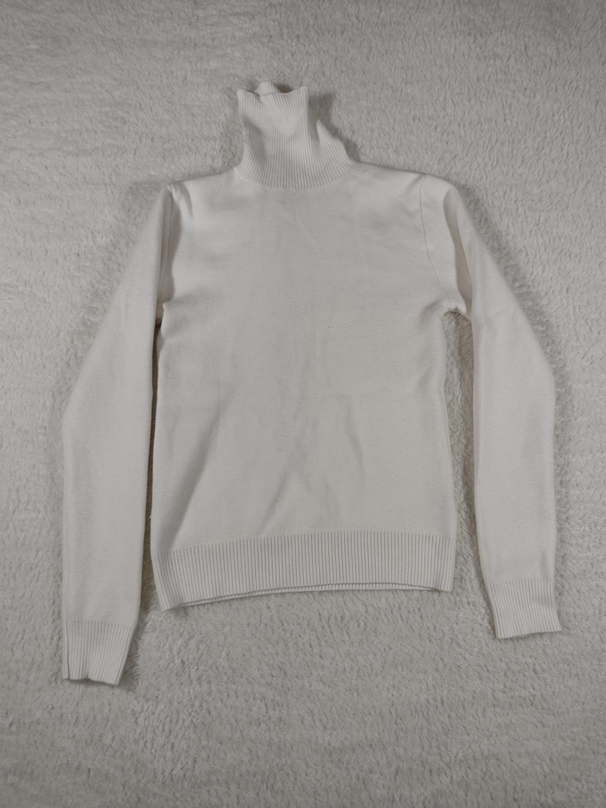 SHEIN White Turtleneck Knit Jumper Size L