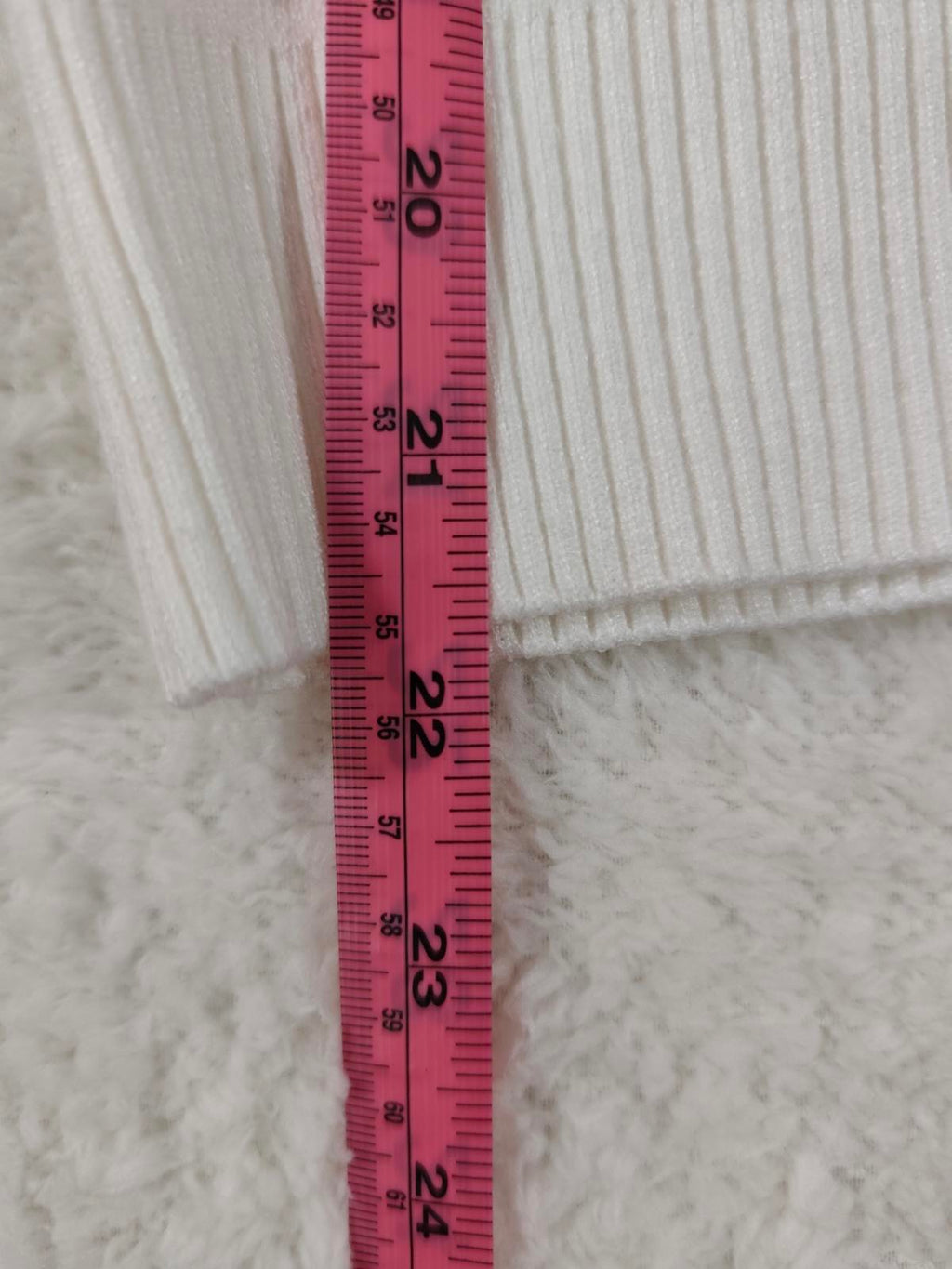 SHEIN White Turtleneck Knit Jumper Size L