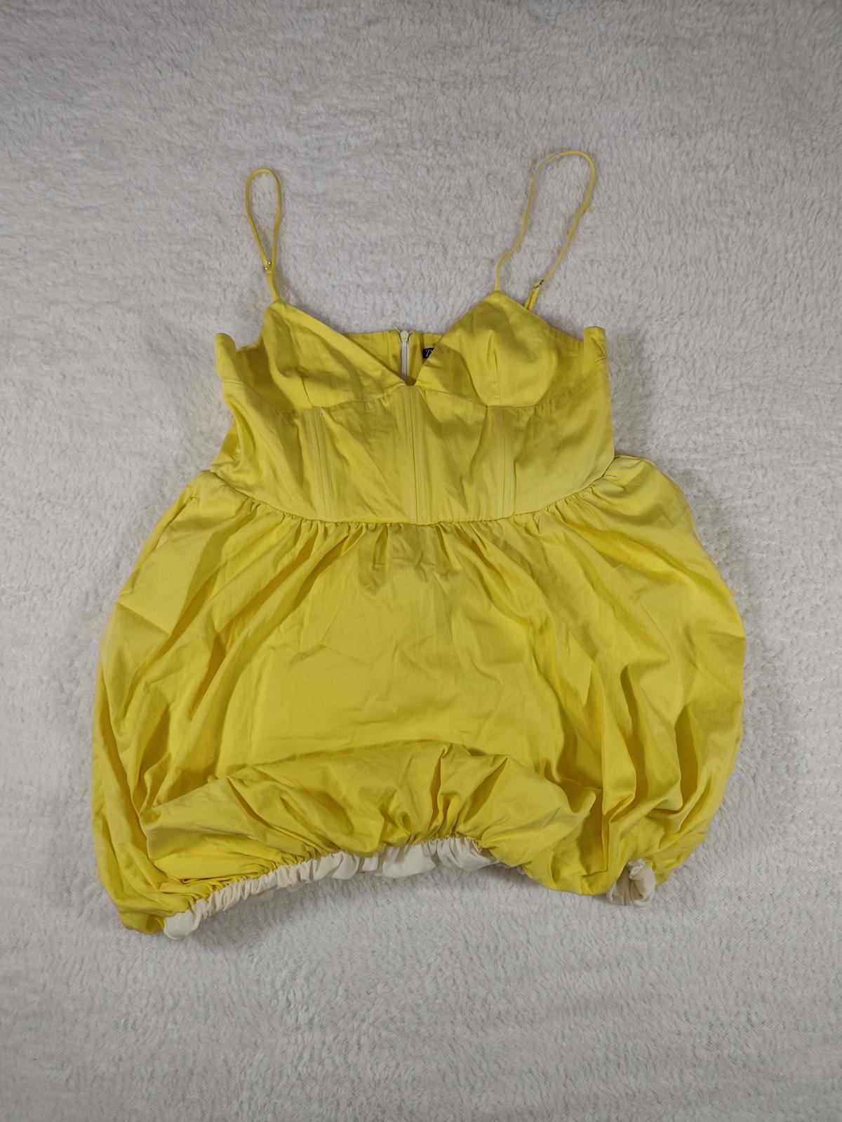 Zara Yellow Bustier Balloon Playsuit XXL