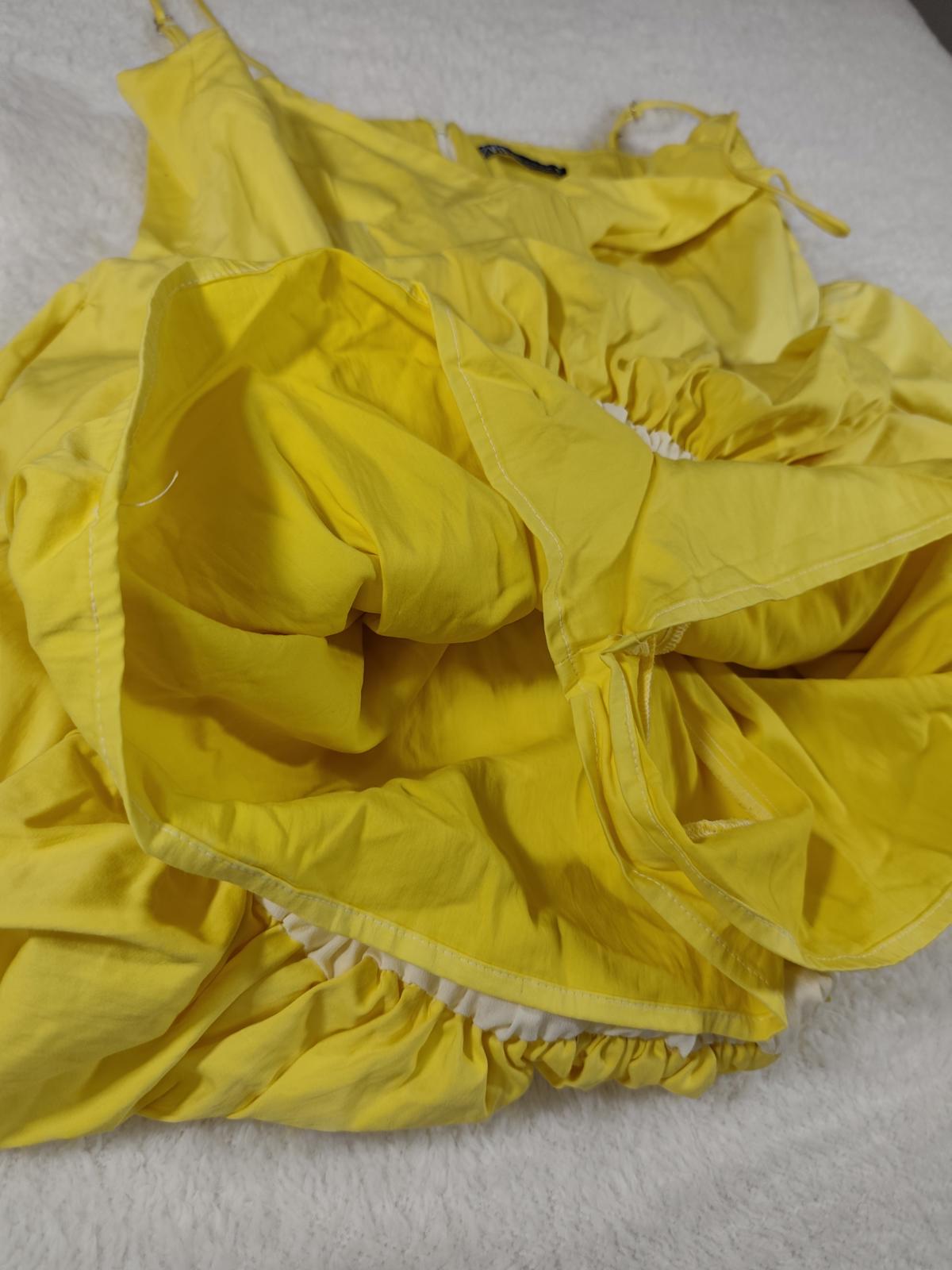 Zara Yellow Bustier Balloon Playsuit XXL