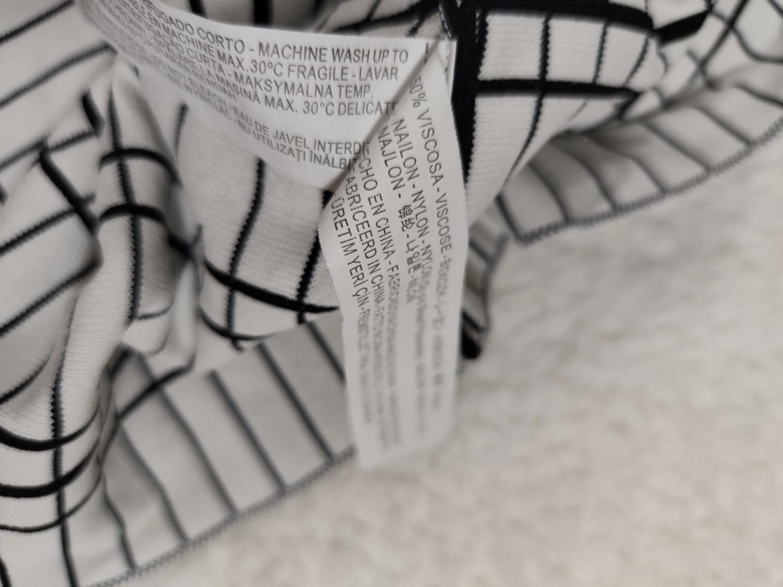 Zara Woman Black White Grid Skater Dress Size M