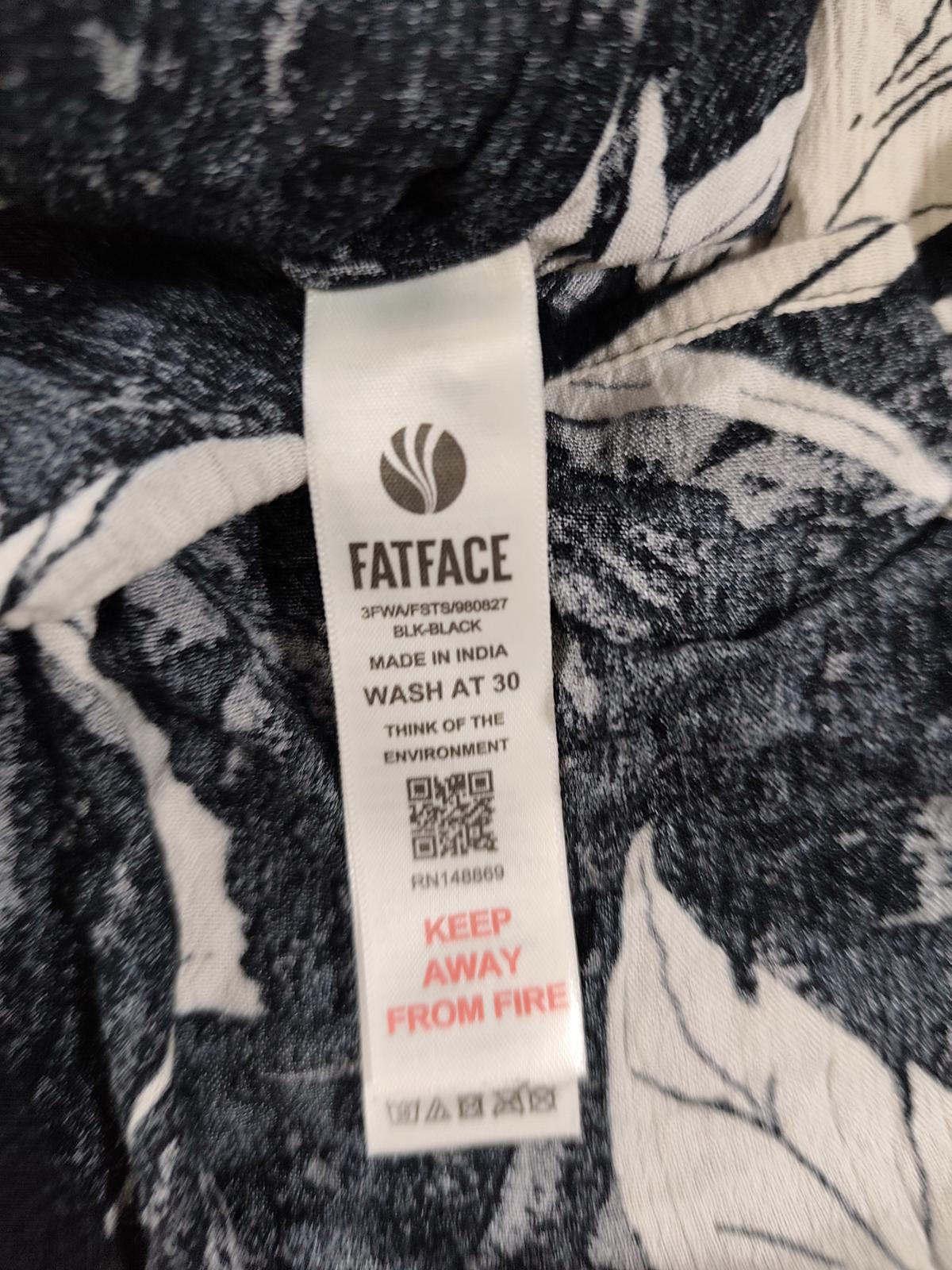 Fat Face Floral Long Sleeve Tunic Dress Size UK 10