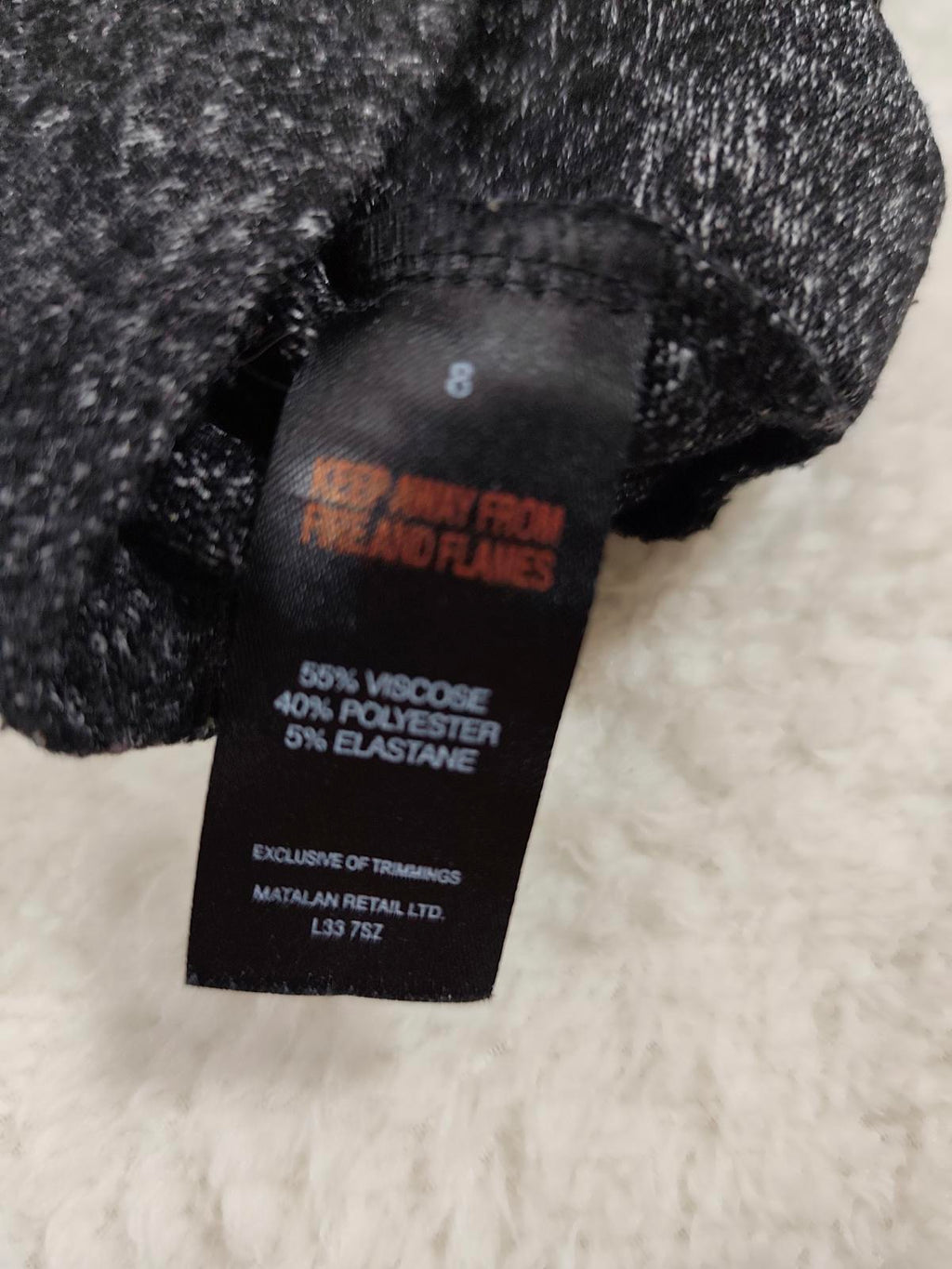 Papaya Woman Pearl Embellished Dark Grey Jumper Size UK 8