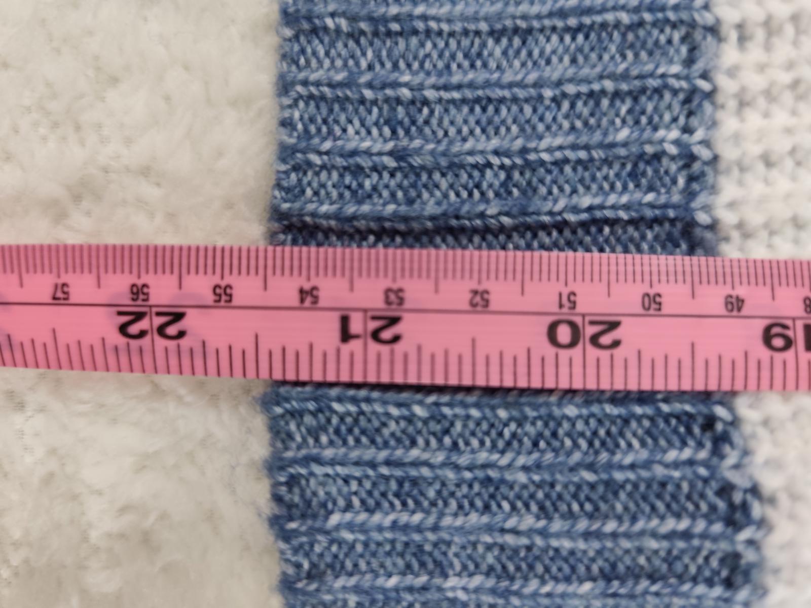 Papaya Blue White Striped Knit Jumper Size M