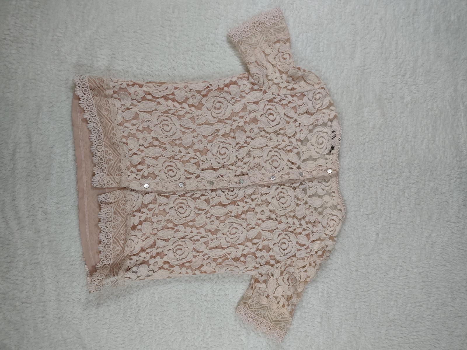 Mango Suit Lace Blouse Pink Size M