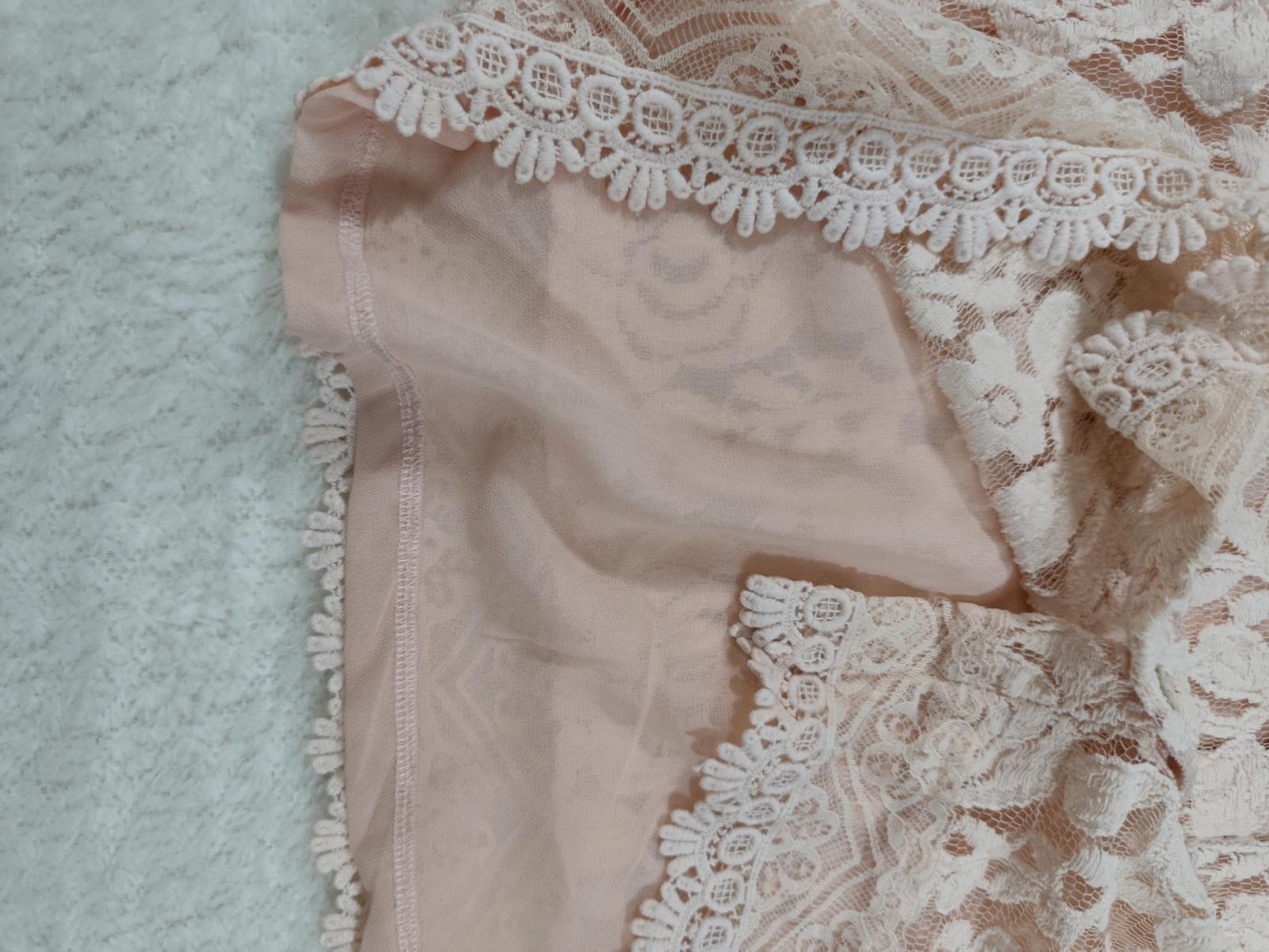 Mango Suit Lace Blouse Pink Size M