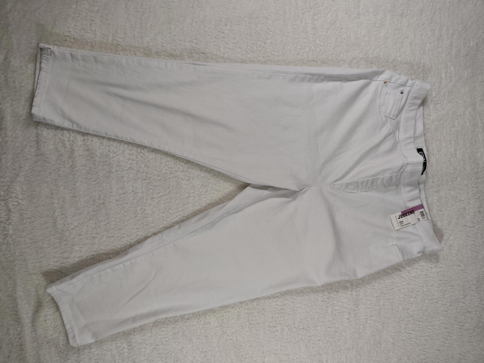 George Erin White Crop High Waisted Jeggings Size 20