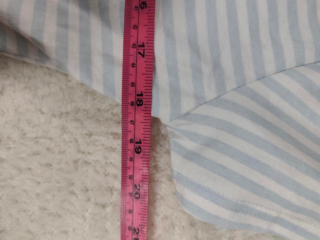 Missguided Blue White Striped Asymmetric Top Size UK 14