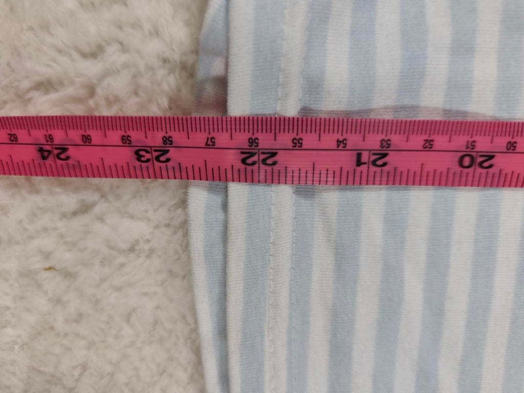 Missguided Blue White Striped Asymmetric Top Size UK 14