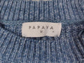 Papaya Blue White Striped Knit Jumper Size M